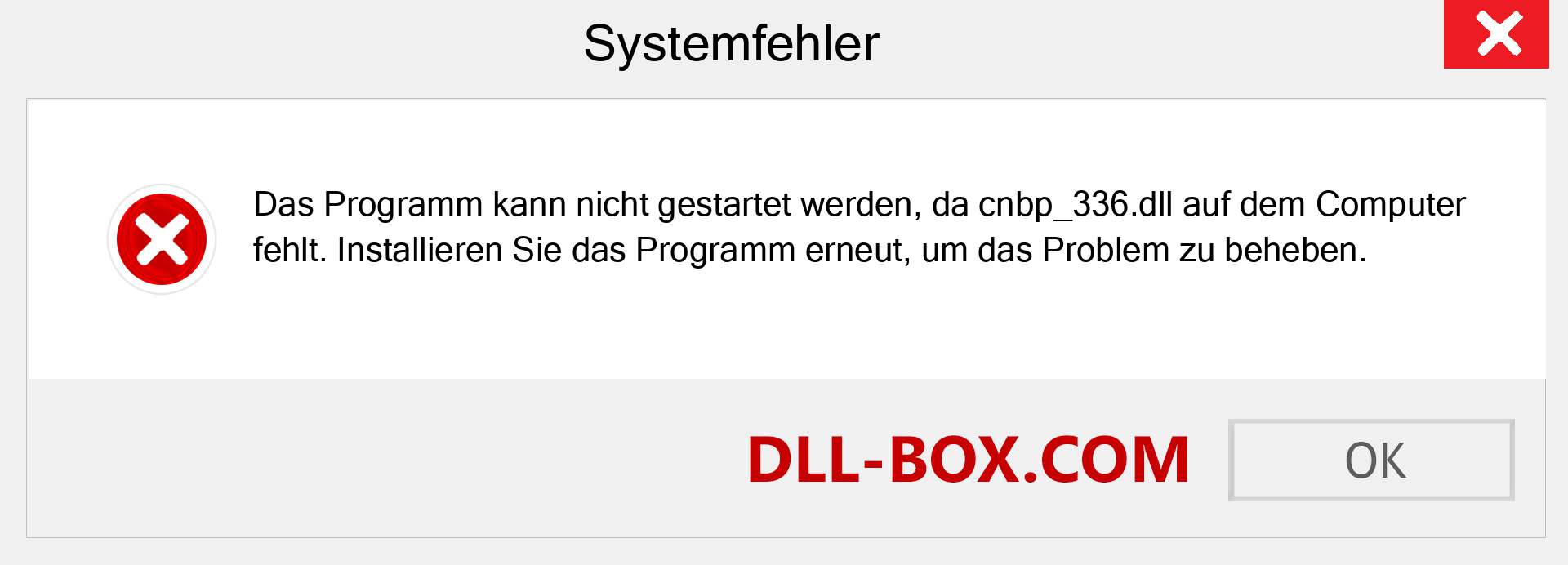 cnbp_336.dll-Datei fehlt?. Download für Windows 7, 8, 10 - Fix cnbp_336 dll Missing Error unter Windows, Fotos, Bildern